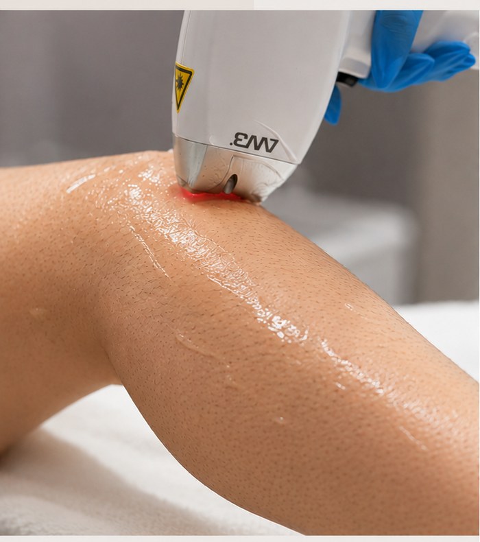 Lower leg before treatment